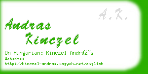 andras kinczel business card